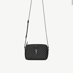 Yves Saint Laurent Chevron Black Crossbody Bag